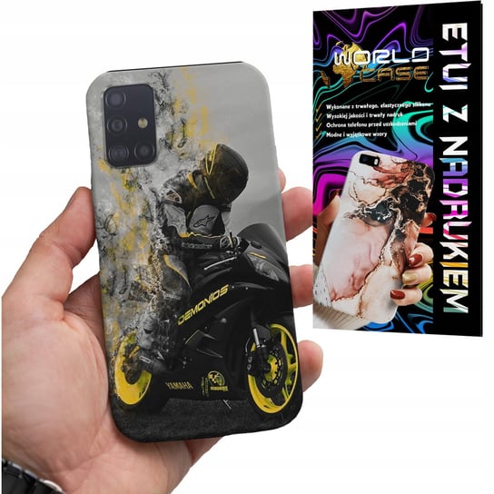 ETUI CASE DO SAMSUNG A51 - MOTOR FAN Motocykle MĘSKIE WZORY PLECKI WORLD CASE