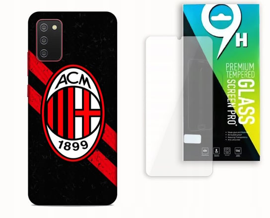 ETUI CASE DO SAMSUNG GALAXY A02s + SZKŁO HARTOWANE - AC MILAN PIŁKA KLUBY bez marki