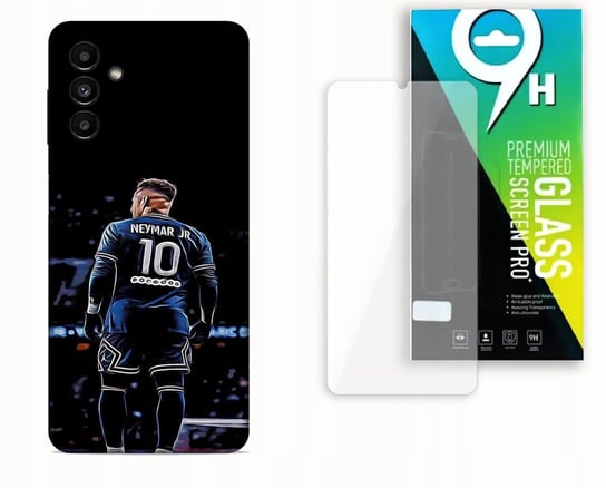 Etui Case Do Samsung Galaxy A13 5G / A04S + Szkło Hart. - Neymar Jr. Piłka Najnowsza Wersja_6-Stitch Czarny_ Wzór Nr . 365 Inna marka