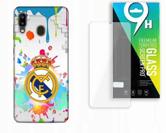 ETUI CASE DO SAMSUNG GALAXY A20E + SZKŁO HARTOWANE - REAL MADRYT KLUB bez marki