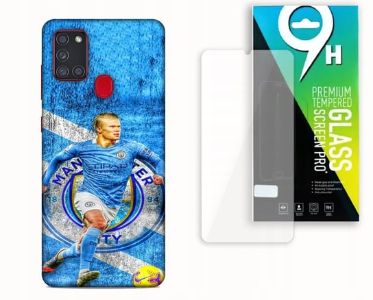 ETUI CASE DO SAMSUNG GALAXY A21s + SZKŁO HARTOWANE - ERLING HAALAND CITY bez marki