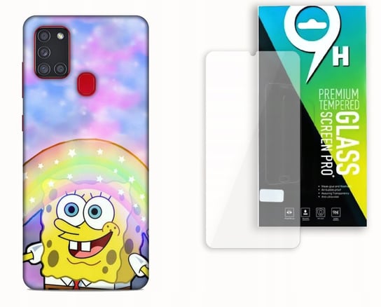 Etui Case Do Samsung Galaxy A21S + Szkło Hartowane - Sponge.Bob Bajki Najnowsza Wersja_6-Stitch Czarny_ Wzór Nr . 22 Inna marka