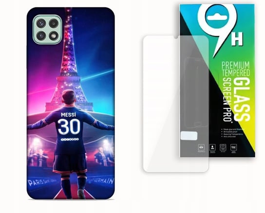 ETUI CASE DO SAMSUNG GALAXY A22 5G + SZKŁO HARTOWANE -LEO KRÓL FUTBOLU WIEŻ bez marki