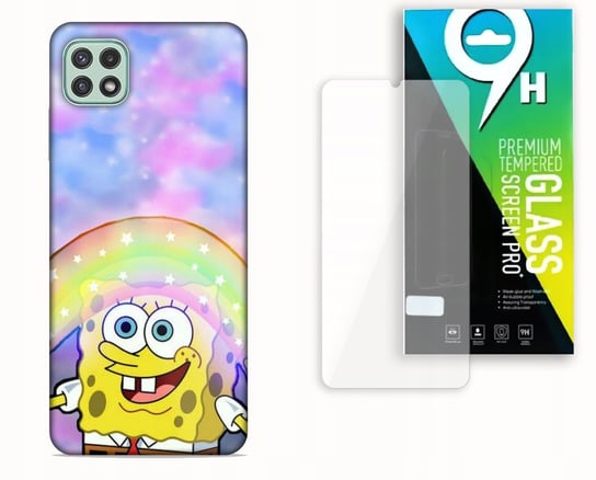 ETUI CASE DO SAMSUNG GALAXY A22 5G + SZKŁO HARTOWANE - SPONGE.BOB BAJKI NAJNOWSZA WERSJA_6-stitch czarny_ WZÓR NR . 22 Inna marka