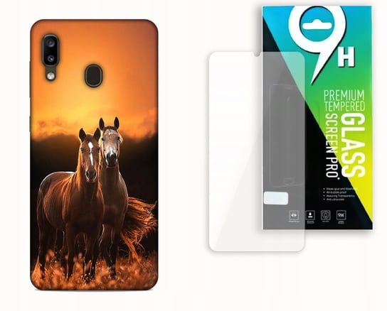 ETUI CASE DO SAMSUNG GALAXY A40 + SZKŁO HARTOWANE - HOBBY KONIE HORSE KOŃ NAJNOWSZA WERSJA_6-stitch czarny_ WZÓR NR . 416 Inna marka