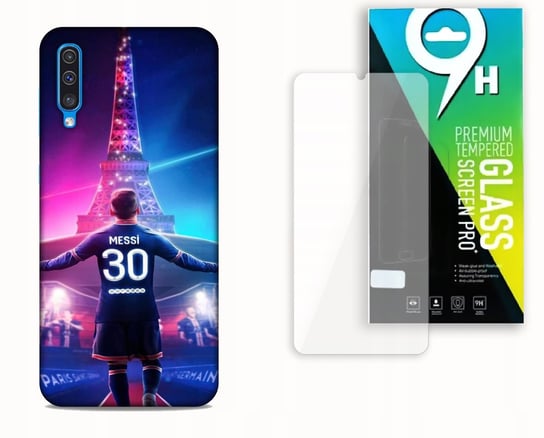 ETUI CASE DO SAMSUNG GALAXY A50 / A50s / A30s + SZKŁO -LEO MESSI WIEŻA EIF NAJNOWSZA WERSJA_6-stitch czarny_ WZÓR NR . 357 Inna marka