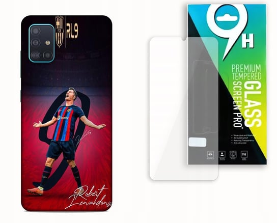 Etui Case Do Samsung Galaxy A51 + Szkło Hartowane - Lewandowski Barcelona Najnowsza Wersja_6-Stitch Czarny_ Wzór Nr . 372 Inna marka