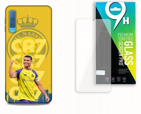 ETUI CASE DO SAMSUNG GALAXY A7 2018 +SZKŁO HARTOWANE -CRISTIANO RONALDO CR7 bez marki