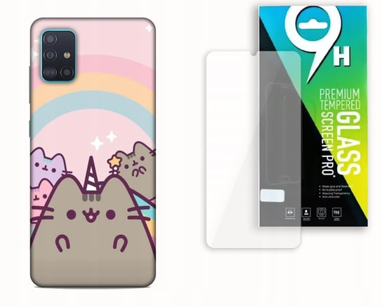 ETUI CASE DO SAMSUNG GALAXY A71 + SZKŁO HARTOWANE - KOTEK SŁODZIAK KICIA bez marki