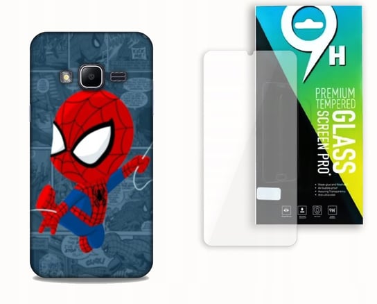 ETUI CASE DO SAMSUNG GALAXY J3 2016 + SZKŁO HARTOWANE - SPIDEY MARVEL BAJKI bez marki