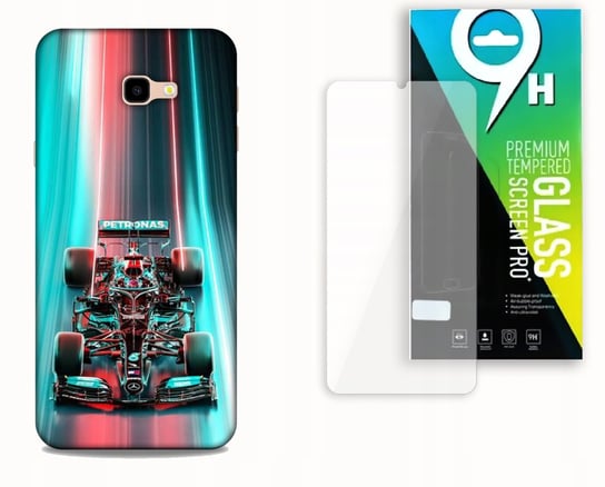 ETUI CASE DO SAMSUNG GALAXY J4+ 2018 + SZKŁO HARTOWANE -F1 MERCEDES MCLAREN bez marki