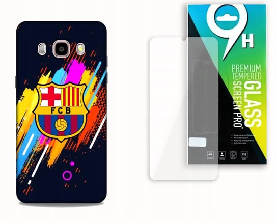 ETUI CASE DO SAMSUNG GALAXY J7 2016+SZKŁO HARTOWANE - FC BARCELONA KLUBY bez marki