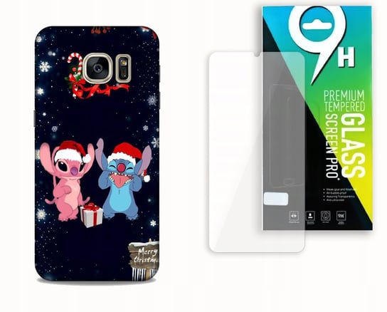 ETUI CASE DO SAMSUNG GALAXY S7 + SZKŁO HARTOWANE - PREZENT STITCH & ANGEL bez marki