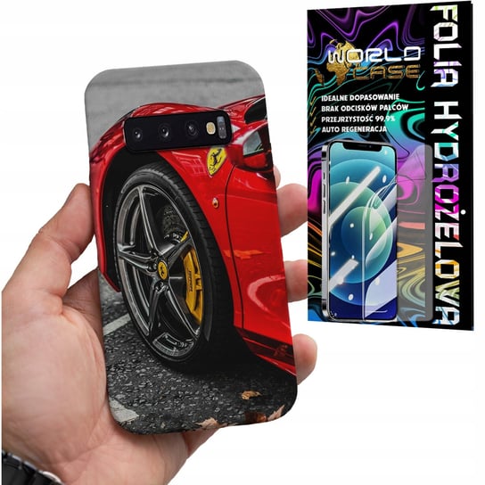 ETUI CASE DO SAMSUNG S10 PLUS - FELGA AUTO AUTA FERRARI WYBÓR + FOLIA WORLD CASE