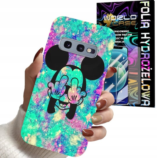 ETUI CASE DO SAMSUNG S10E - MYSZKA MINNIE DAMSKIE WZORY PLECKI + FOLIA WORLD CASE