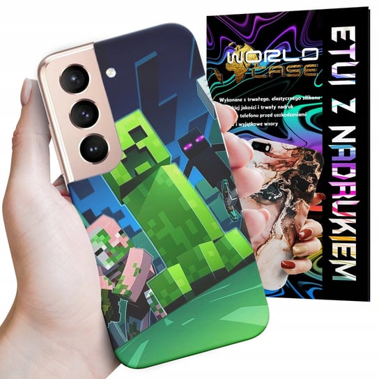 ETUI CASE DO SAMSUNG S22+ PLUS - FORTNITE CREEPER DZIECIĘCE WZORY ROBLOX WORLD CASE