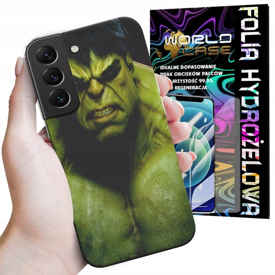ETUI CASE DO SAMSUNG S22 PLUS - HULK AVENGERS SPIDERMAN MARVEL + FOLIA WORLD CASE