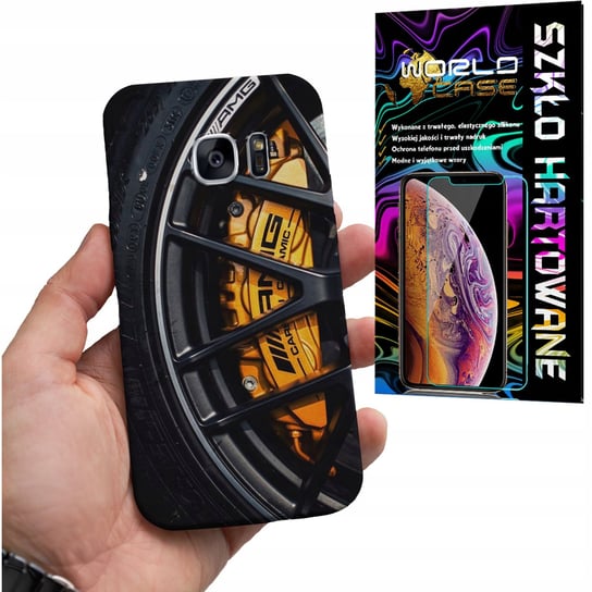 ETUI CASE DO SAMSUNG S7 - FELGA AUDI BMW MERCEDES AUTA + SZKŁO WORLD CASE