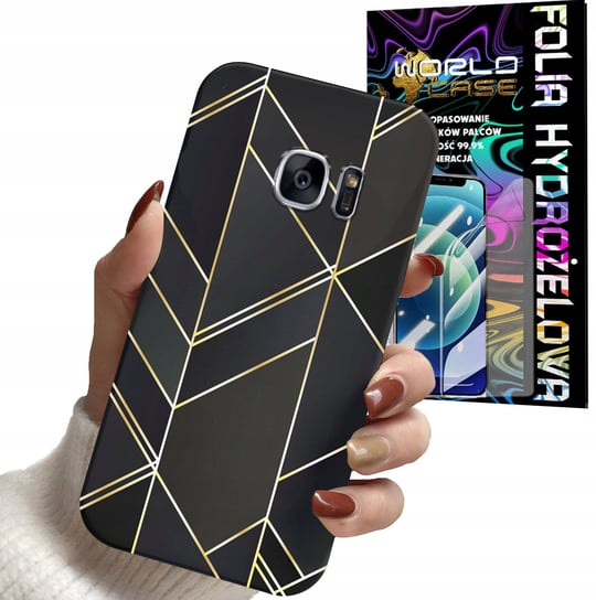 ETUI CASE DO SAMSUNG S7 - MARMUREK GEOMETRYCZNE WZORY DLA KOBIET + FOLIA WORLD CASE