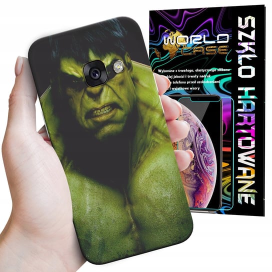 ETUI CASE DO SAMSUNG XCOVER 4 4S - HULK AVENGERS SPIDERMAN MARVEL + SZKŁO WORLD CASE