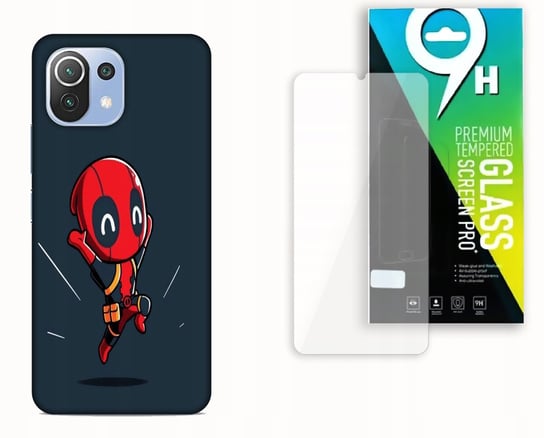 Etui Case Do Xiaomi Mi 11 Lite + Szkło Hartowane - Spidey Marvel Najnowsza Wersja_6-Stitch Czarny_ Wzór Nr . 194 Inna marka