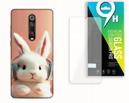 Etui Case Do Xiaomi Mi 9T / Pro / K20 + Szkło Hartowane -Króliczek Słodziak Najnowsza Wersja_6-Stitch Czarny_ Wzór Nr . 403 Inna marka