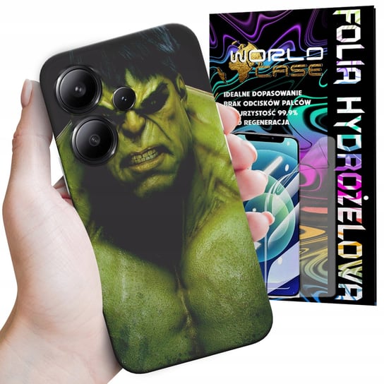 ETUI CASE DO XIAOMI NOTE 13 PRO PLUS 4G - HULK AVENGERS SPIDERMAN + FOLIA WORLD CASE