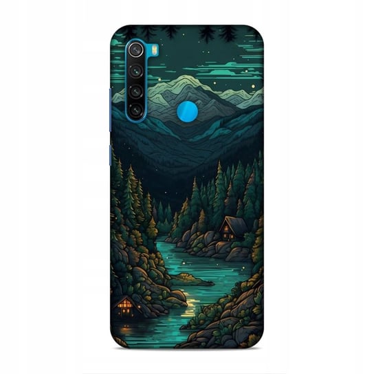 ETUI CASE DO XIAOMI REDMI NOTE 8 / NOTE 8 2021 - WZÓR GÓRY KRAJOBRAZ TRECK NAJNOWSZA WERSJA_6-stitch czarny_ WZÓR NR . 537 Inna marka