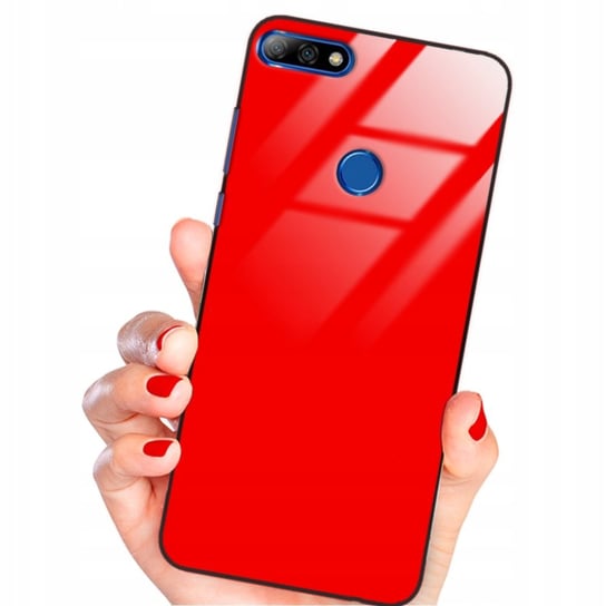 ETUI CASE GLASS CZERWONY do HUAWEI Y7 PRIME 2018 Funnycase