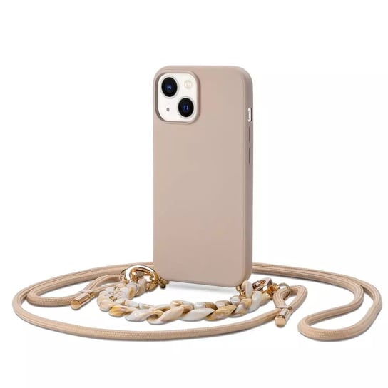 Etui case Icon Chain do Apple iPhone 14 Beige 4kom.pl