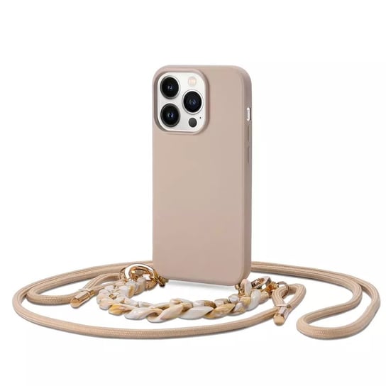 Etui case Icon Chain do Apple iPhone 14 Pro Max Beige 4kom.pl