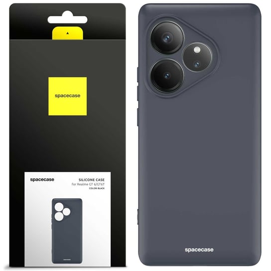 Etui Case Matowe Silikonowe Obudowa Spacecase do Realme GT6/GT6T black SpaceCase