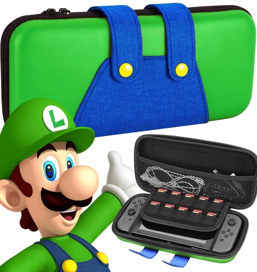 Etui case pokrowiec futerał do Nintendo Switch i Nintendo Switch OLED super mario bros HAC-001 HAC-001-01 HEG-001 | Luigi Vortex
