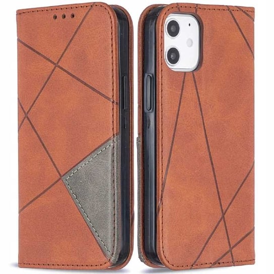 Etui Case SKÓRZANE Z KLAPKĄ Portfel Origami Pokrowiec Obudowa do iPhone 12 Mini SpaceCase