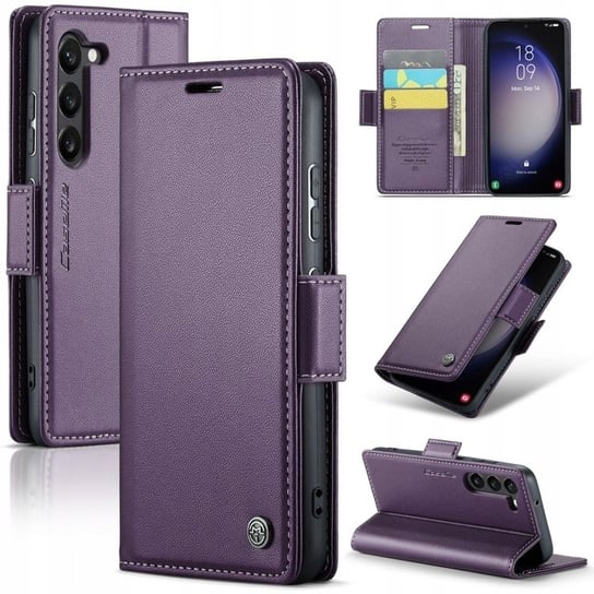 Etui CaseMe Leather do Samsung Galaxy S23 FE - Fioletowy CaseMe