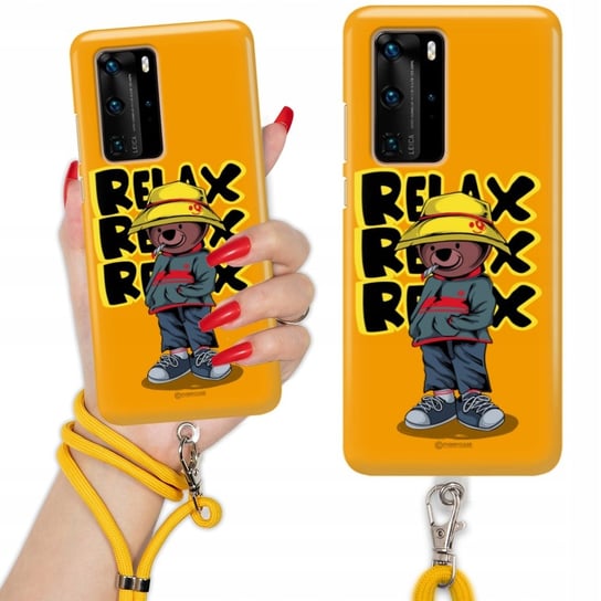 Etui Charms Quick do HUAWEI P40 PRO Sznurek Żółty Misie Teddy Wiele Wzorów Funnycase