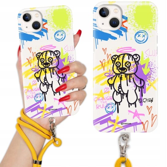 Etui Charms Quick do iPHONE 15 PLUS Sznurek Żółty Misie Teddy Wiele Wzorów Funnycase