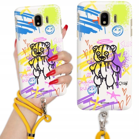 Etui Charms Quick do SAMSUNG J4 2018 Sznurek Żółty Misie Teddy Wiele Wzorów Funnycase