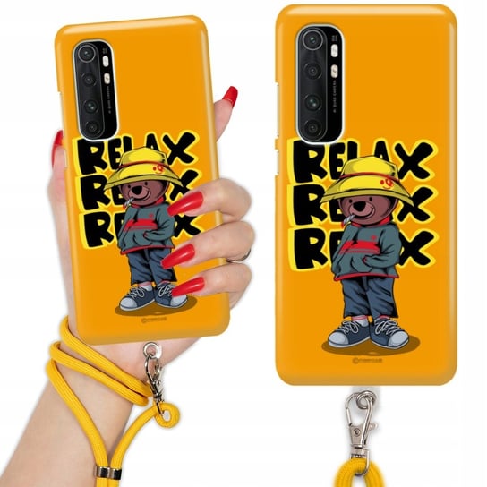 Etui Charms Quick do XIAOMI Mi NOTE 10 LITE Smycz Żółty Misie Teddy Wzory Funnycase