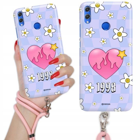 Etui Charms Quick Różowy do HUAWEI HONOR 8X Nowoczesne Moda Stylowe Wzory Funnycase