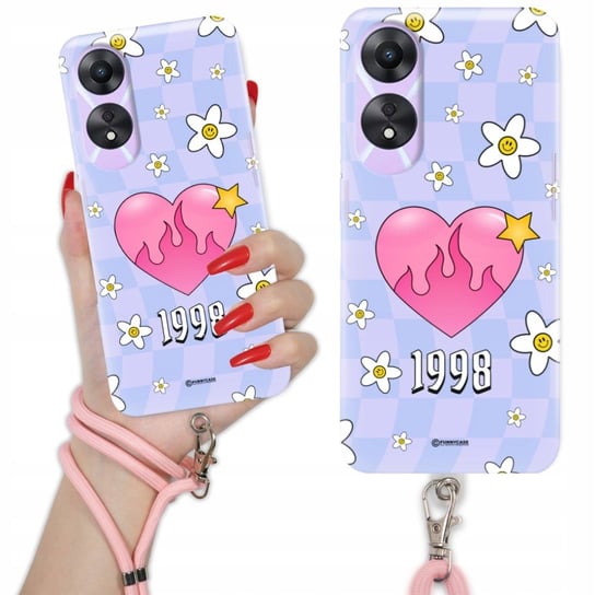 Etui Charms Quick Różowy do OPPO A78 5G Nowoczesne Modne Stylowe Wzory Funnycase