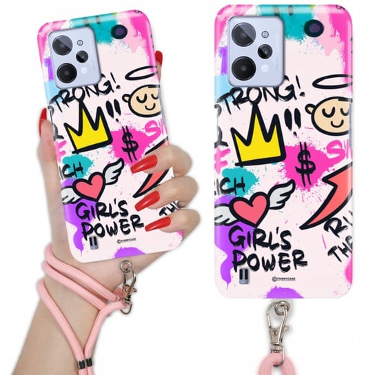 Etui Charms Quick Różowy do REALME C31 Nowoczesne Modne Stylowe Wzory Funnycase