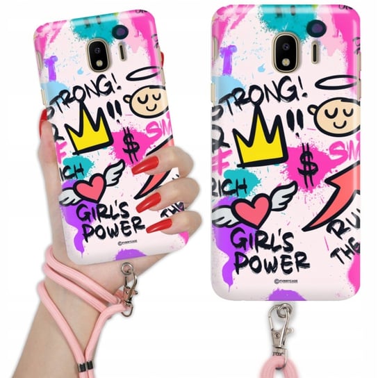 Etui Charms Quick Różowy do SAMSUNG J4 2018 Nowoczesne Moda Stylowe Wzory Funnycase