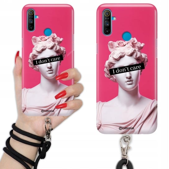 ETUI CHARMS Smycz Czarna do REALME C3 Sztuka Nowoczesna Mix Wzorów Funnycase