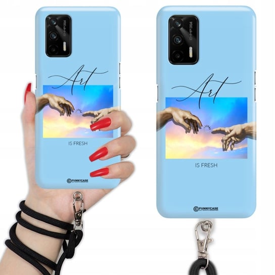 ETUI CHARMS Smycz Czarna do REALME GT 5G Sztuka Nowoczesna Mix Wzorów Funnycase