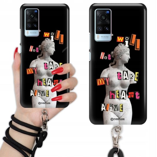 ETUI CHARMS Smycz Czarna do VIVO X60 Sztuka Nowoczesna Mix Wzorów Funnycase