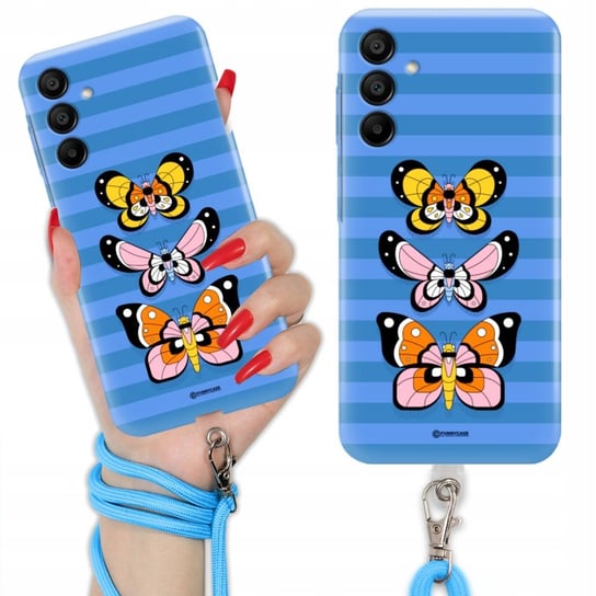 Etui CHARMS SMYCZ QUICK Niebieska do SAMSUNG A15 4G Motyle Butterfly Wzory Funnycase