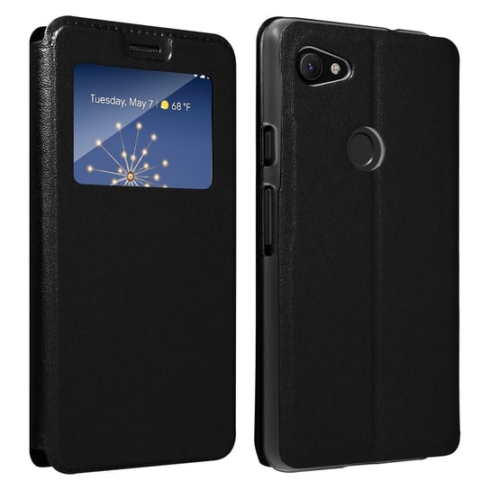 Etui Clear View do Google Pixel 3A XL ultracienkie – czarne Avizar