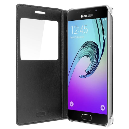Etui Clear View do Samsunga Galaxy A5 2016 ultracienkie - czarne Avizar