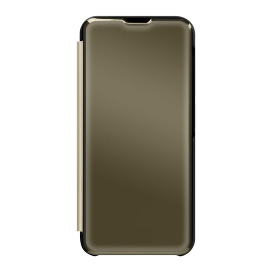Etui Clear View do Samsunga Galaxy S23 z lustrzaną osłoną Podstawka wideo w kolorze złotym Avizar